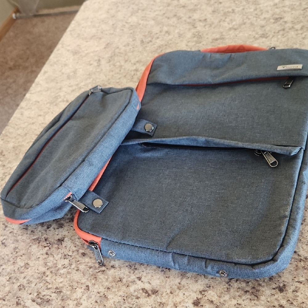 Gray and Orange Laptop Case/Sleeve - Picture 3 of 6